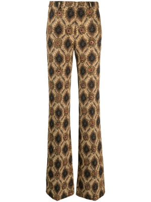 

Patterned-jacquard flared trousers, ETRO Patterned-jacquard flared trousers