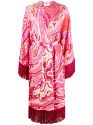 

Paisley-print fringed jacket, ETRO Paisley-print fringed jacket