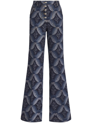 

Embroidered-motif high-waisted trousers, ETRO Embroidered-motif high-waisted trousers