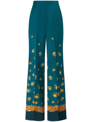 

Floral-print silk palazzo pants, ETRO Floral-print silk palazzo pants