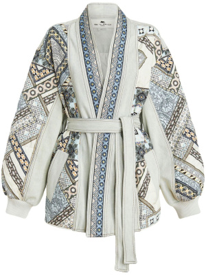 

Graphic-print belted jacket, ETRO Graphic-print belted jacket