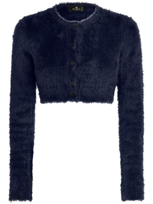 

Brushed-knit cropped cardigan, ETRO Brushed-knit cropped cardigan
