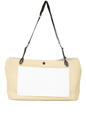 

Embossed logo-patch tote bag, Maison Margiela Embossed logo-patch tote bag