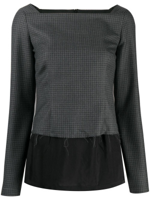 

Layered check blouse, Maison Margiela Layered check blouse