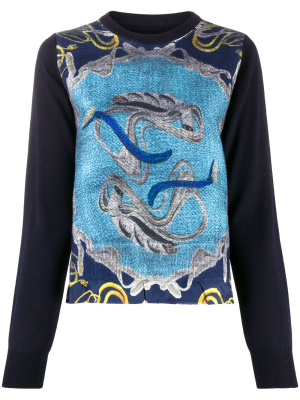 

Graphic-intarsia jumper, Maison Margiela Graphic-intarsia jumper