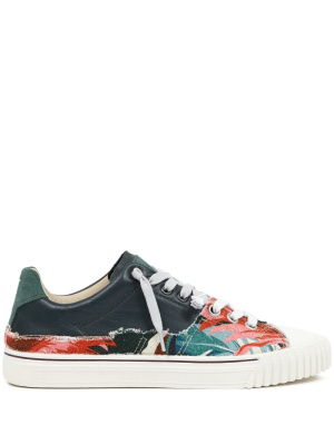 

Leaf-print lace-up sneakers, Maison Margiela Leaf-print lace-up sneakers