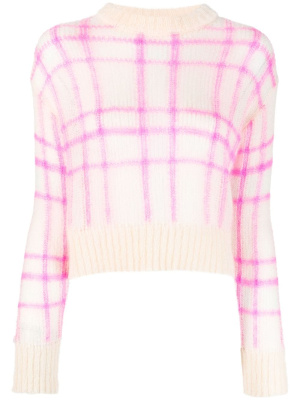 

Plaid-check print knit jumper, Forte Forte Plaid-check print knit jumper