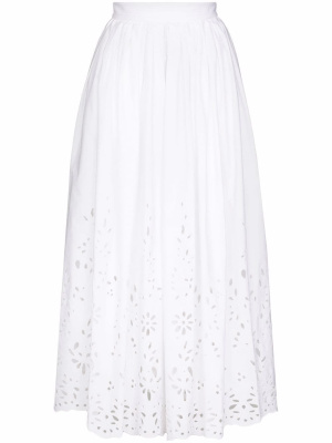 

Broderie anglaise flared skirt, Chloé Broderie anglaise flared skirt