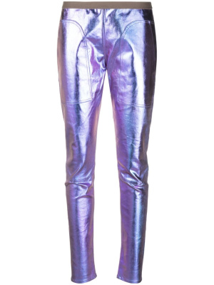 

Iridescent-effect skinny trousers, Rick Owens Iridescent-effect skinny trousers