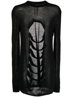 

Cut-out detail knitted jumper, Rick Owens Cut-out detail knitted jumper