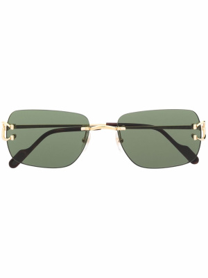 

Rectangle-frame sunglasses, Cartier Eyewear Rectangle-frame sunglasses