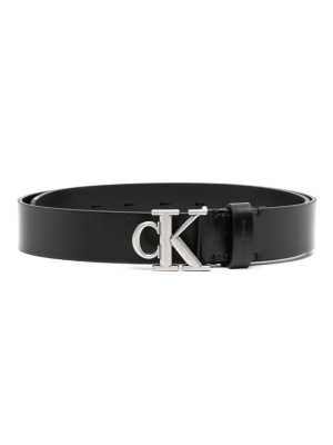 

Monogram-plaque leather belt, Calvin Klein Jeans Monogram-plaque leather belt
