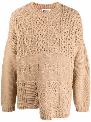 

Patchwork cable-knit jumper, AMBUSH Patchwork cable-knit jumper