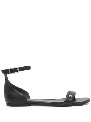 

Logo-plaque leather sandals, Calvin Klein Logo-plaque leather sandals