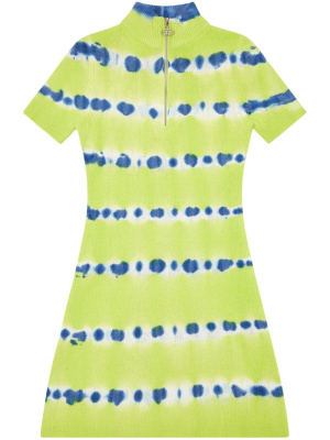 

Tie-dye half-zip wool minidress, Diesel Tie-dye half-zip wool minidress