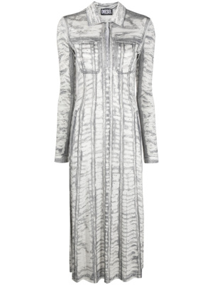 

Printed long-sleeve dress, Diesel Printed long-sleeve dress