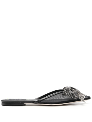 

Crystal-embellished bow mules, MSGM Crystal-embellished bow mules