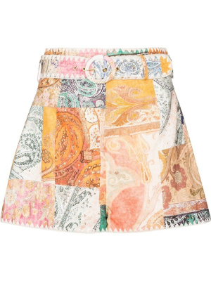 

Patchwork paisley shorts, ZIMMERMANN Patchwork paisley shorts