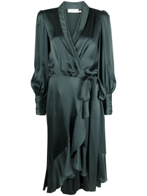 

Wrap silk midi dress, ZIMMERMANN Wrap silk midi dress