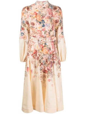 

Luminosity floral-print midi dress, ZIMMERMANN Luminosity floral-print midi dress