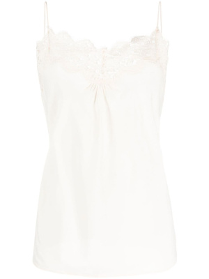 

Lace-trim ruched tank top, ZIMMERMANN Lace-trim ruched tank top