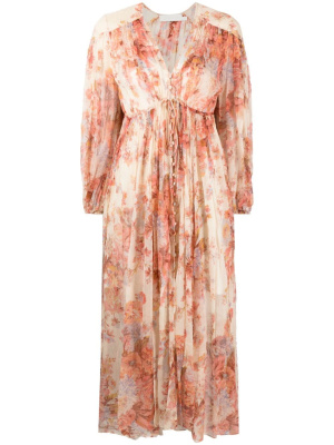 

Devi floral-print silk dress, ZIMMERMANN Devi floral-print silk dress