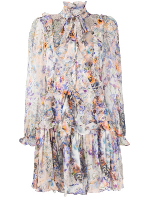 

Tama floral-print ruffled minidress, ZIMMERMANN Tama floral-print ruffled minidress