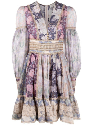 

Celestial lace-detailed mini dress, ZIMMERMANN Celestial lace-detailed mini dress