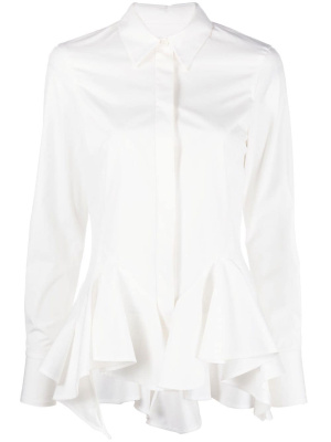 

Peplum-hem cotton shirt, Givenchy Peplum-hem cotton shirt