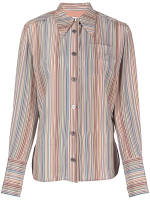 

Chest-pocket striped silk shirt, Paul Smith Chest-pocket striped silk shirt