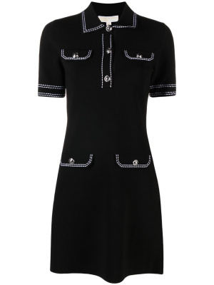 

Contrast-stitching polo knitted dress, Michael Michael Kors Contrast-stitching polo knitted dress