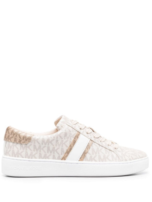 

Monogram-print round-toe sneakers, Michael Michael Kors Monogram-print round-toe sneakers