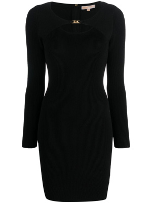 

Logo-plaque ribbed minidress, Michael Michael Kors Logo-plaque ribbed minidress