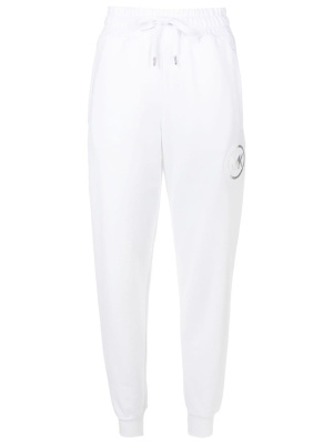 

Logo-embossed cotton track pants, Michael Michael Kors Logo-embossed cotton track pants