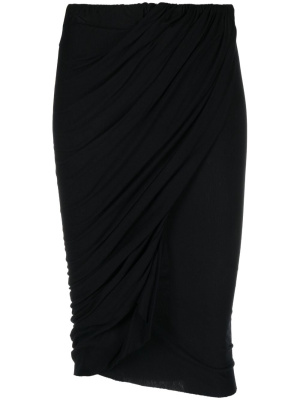 

Draped midi skirt, Rick Owens Lilies Draped midi skirt