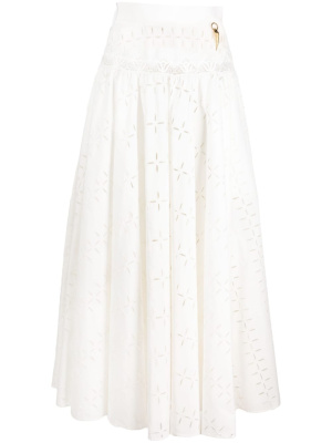 

Broderie anglaise A-line skirt, Roberto Cavalli Broderie anglaise A-line skirt