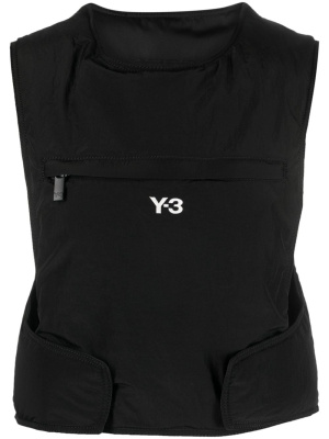 

Logo-print cropped gilet, Y-3 Logo-print cropped gilet