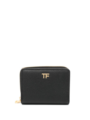 

Logo-lettering pebbled leather wallet, TOM FORD Logo-lettering pebbled leather wallet
