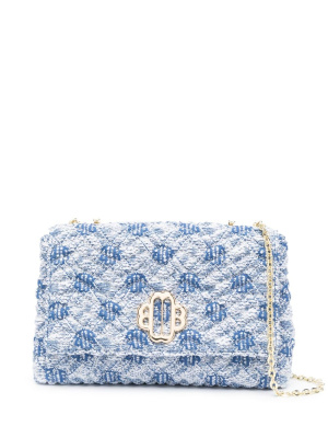 

Embroidered tweed shoulder bag, Maje Embroidered tweed shoulder bag