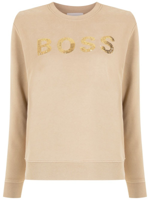 

Logo-print long-sleeved jumper, BOSS Logo-print long-sleeved jumper