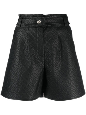 

Monogram-embossed high-waisted shorts, BOSS Monogram-embossed high-waisted shorts