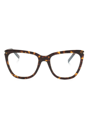 

Tortoiseshell cat-eye frame glasses, Saint Laurent Eyewear Tortoiseshell cat-eye frame glasses