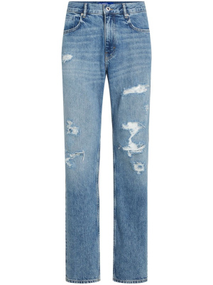 

Distressed-effect organic cotton jeans, Karl Lagerfeld Jeans Distressed-effect organic cotton jeans