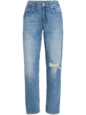 

Logo-patch organic cotton straight-leg jeans, Karl Lagerfeld Jeans Logo-patch organic cotton straight-leg jeans