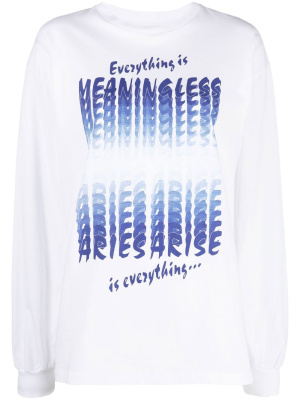 

Slogan-print cotton T-shirt, Aries Slogan-print cotton T-shirt
