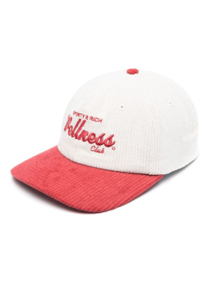 

Embroidered-logo twill cap, Sporty & Rich Embroidered-logo twill cap