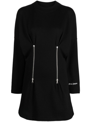 

Zip-detail cotton minidress, Palm Angels Zip-detail cotton minidress