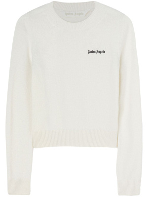 

Logo-embroidered crew-neck jumper, Palm Angels Logo-embroidered crew-neck jumper