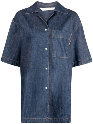 

Camp-collar denim shirt, Palm Angels Camp-collar denim shirt