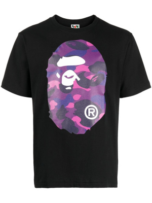 

Logo-print cotton T-shirt, A BATHING APE® Logo-print cotton T-shirt